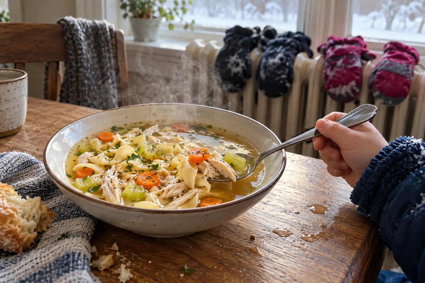 Kycklingsoppa med nudlar