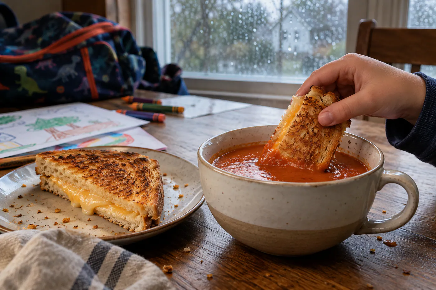 Tomatsoppa med ostsmörgås
