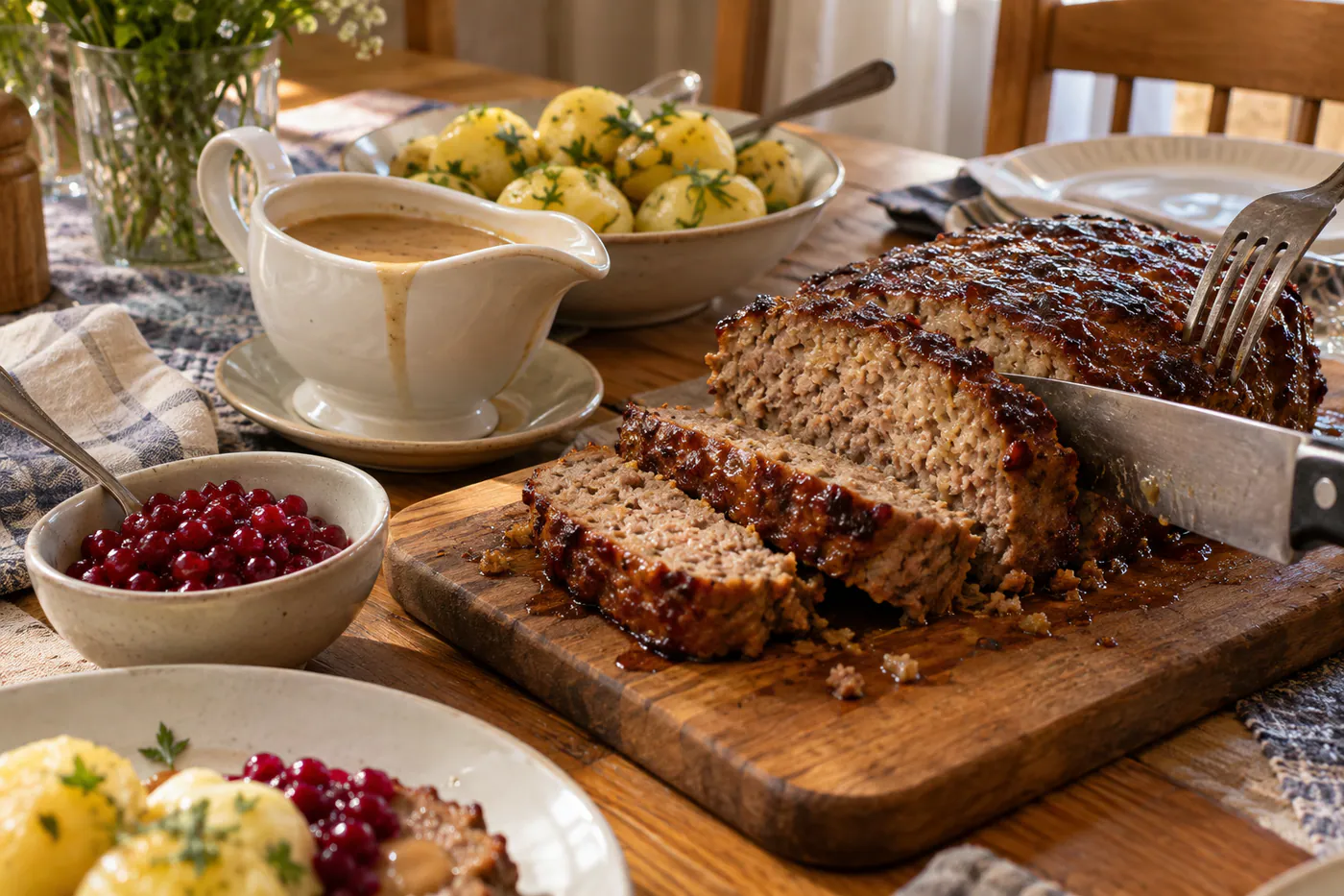 Köttfärslimpa i ugn