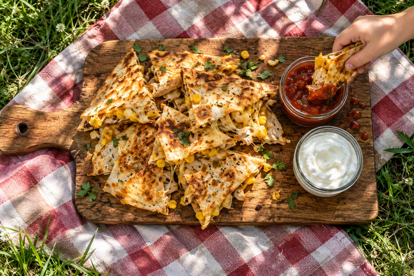 Quesadillas med kyckling och ost